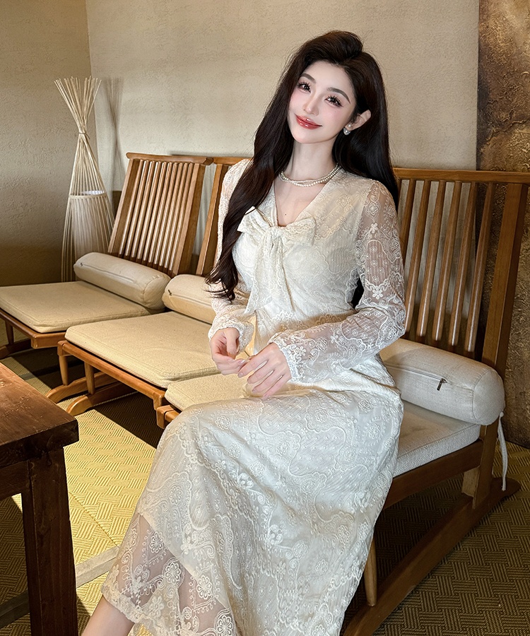 France style embroidery Casual spring and summer dress