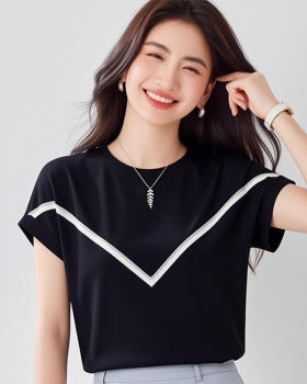 All-match summer ice silk sweater loose pullover thin tops