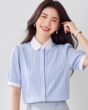 Summer short sleeve puff sleeve elegant shirt for women