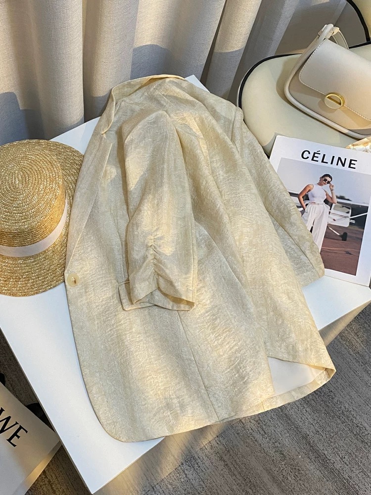 Beige Western style coat thin business suit for women