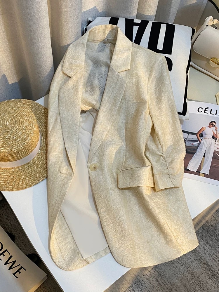 Beige Western style coat thin business suit for women