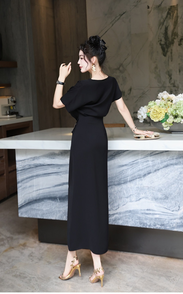Intellectuality summer long dress fat split dress for women