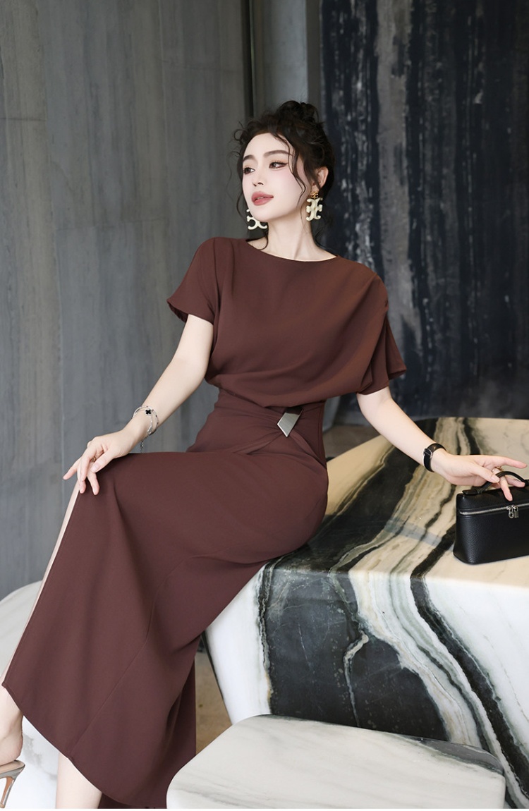 Intellectuality summer long dress fat split dress for women
