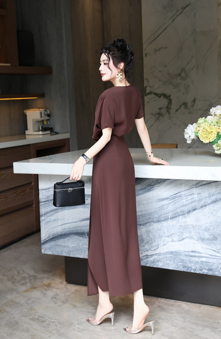Intellectuality summer long dress fat split dress for women