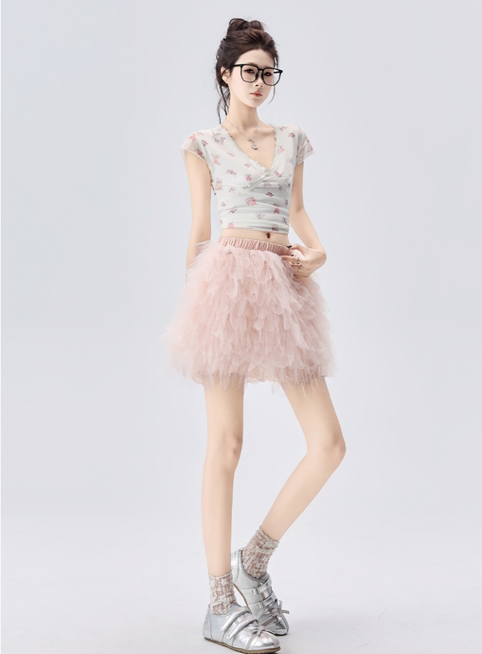 Thick and disorderly skirt short skirt for women