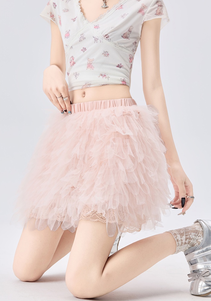Thick and disorderly skirt short skirt for women