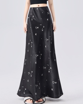 Mermaid stereoscopic long dress printing long skirt