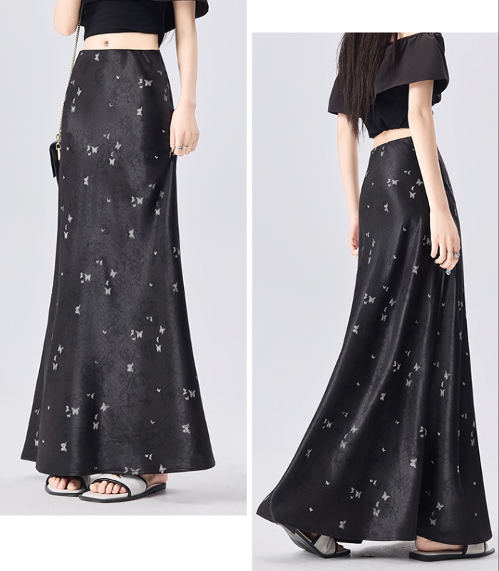 Mermaid stereoscopic long dress printing long skirt