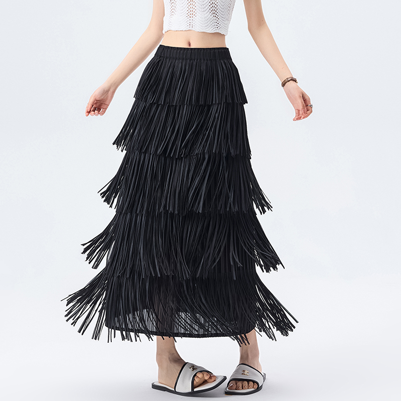Slim summer all-match fold skirt for women
