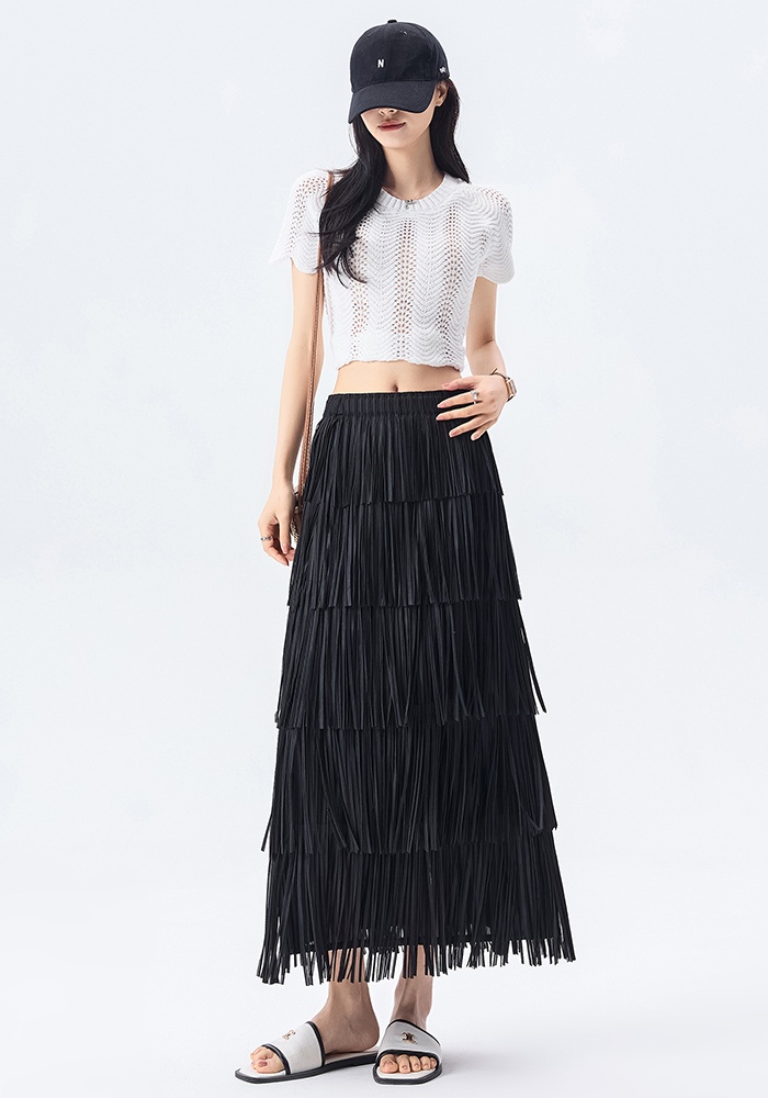Slim summer all-match fold skirt for women