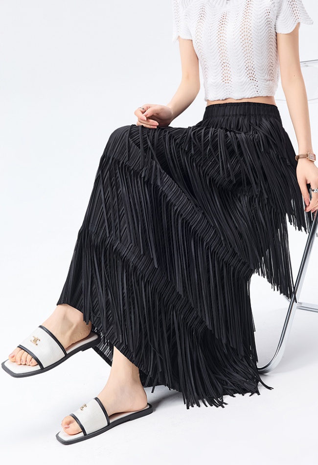 Slim summer all-match fold skirt for women