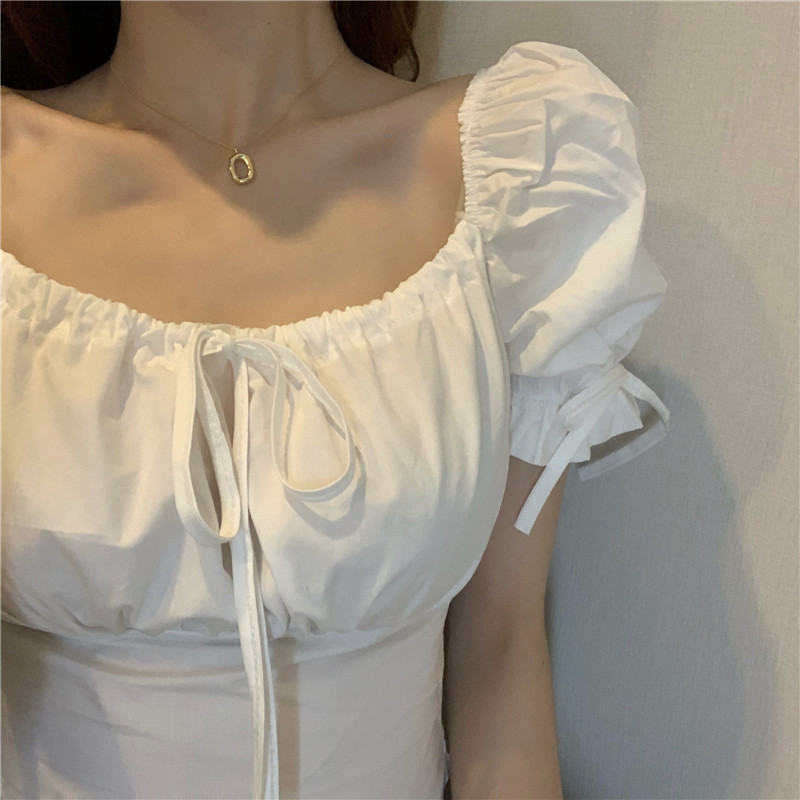 Niche short tops France style shirt for women