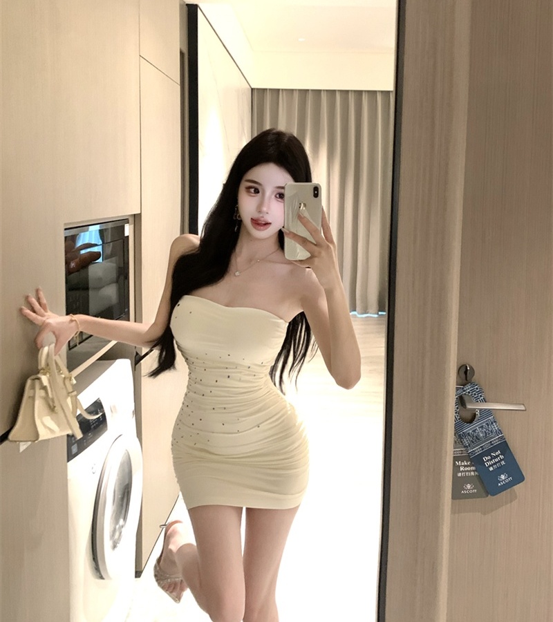 Package hip wrapped chest dress summer sexy T-back