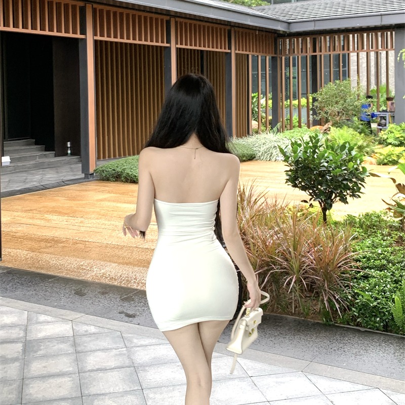 Package hip wrapped chest dress summer sexy T-back