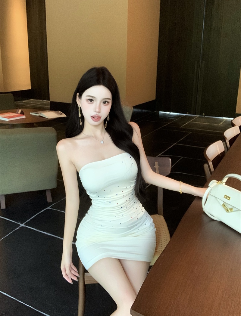 Package hip wrapped chest dress summer sexy T-back