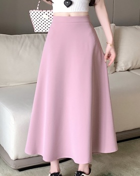 Summer pure black fat all-match large yard skirt