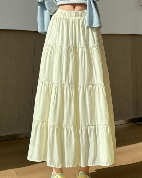 Fat A-line slim high waist all-match skirt for women