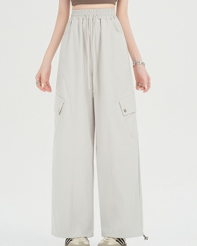 Loose all-match work pants slim sports long pants for women