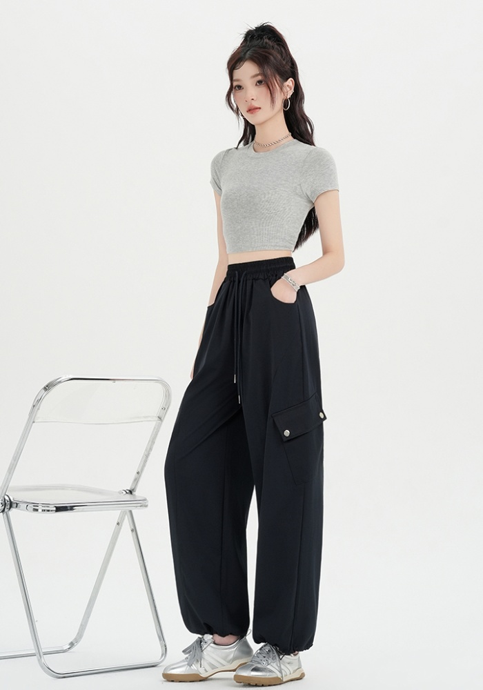Loose all-match work pants slim sports long pants for women