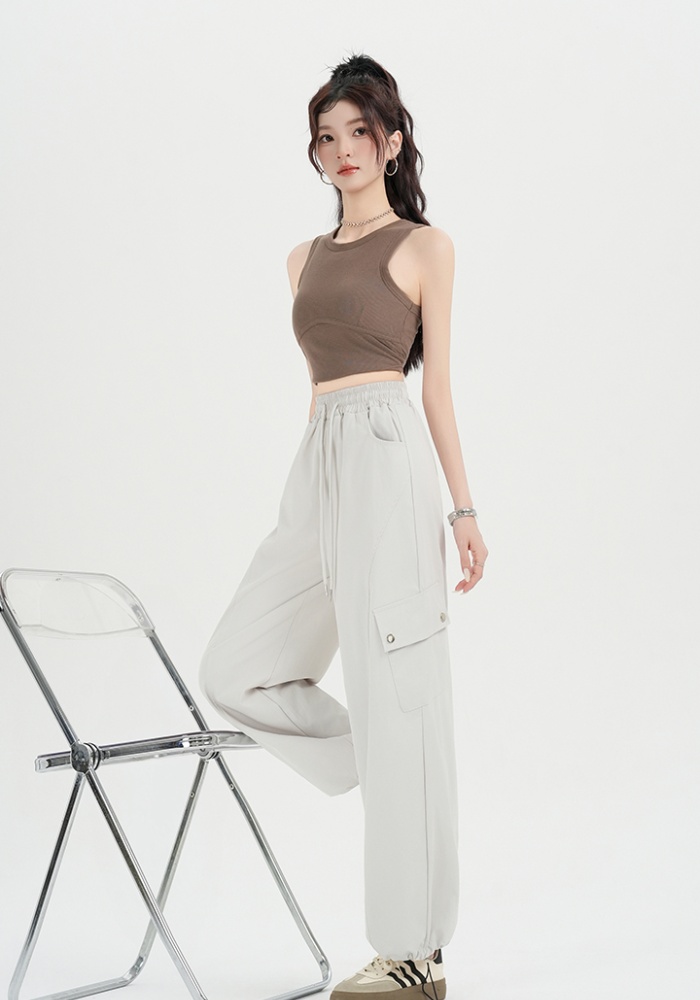 Loose all-match work pants slim sports long pants for women