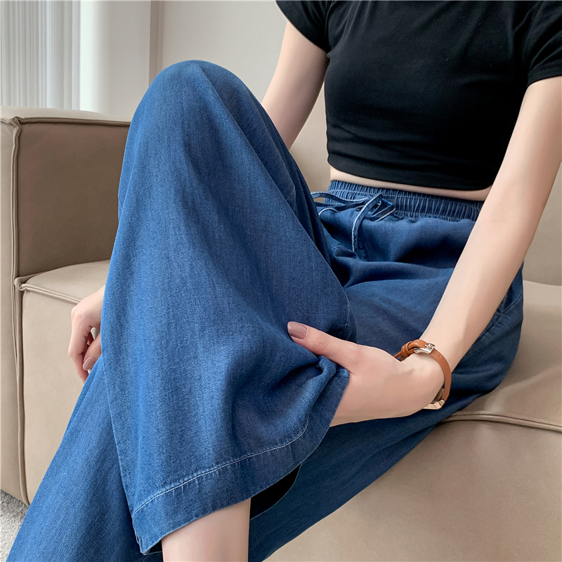 Straight pants wide leg pants summer jeans for women