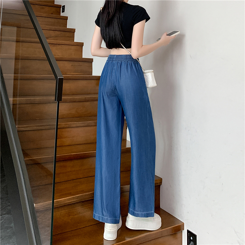 Straight pants wide leg pants summer jeans for women