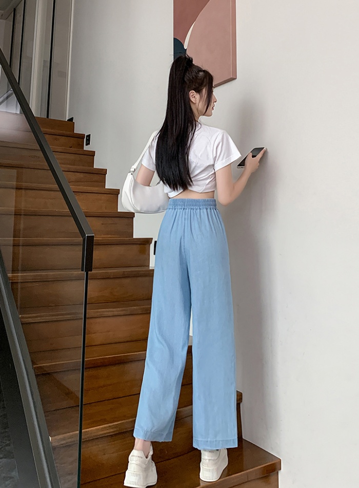 Straight pants wide leg pants summer jeans for women