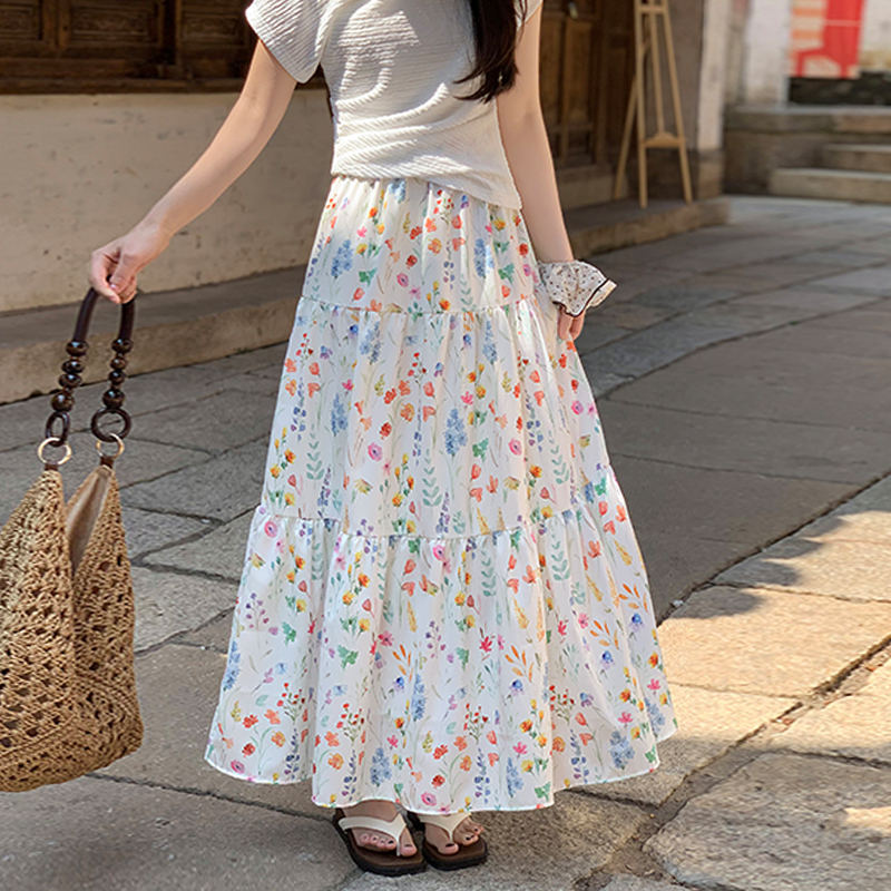High waist skirt long long skirt for women