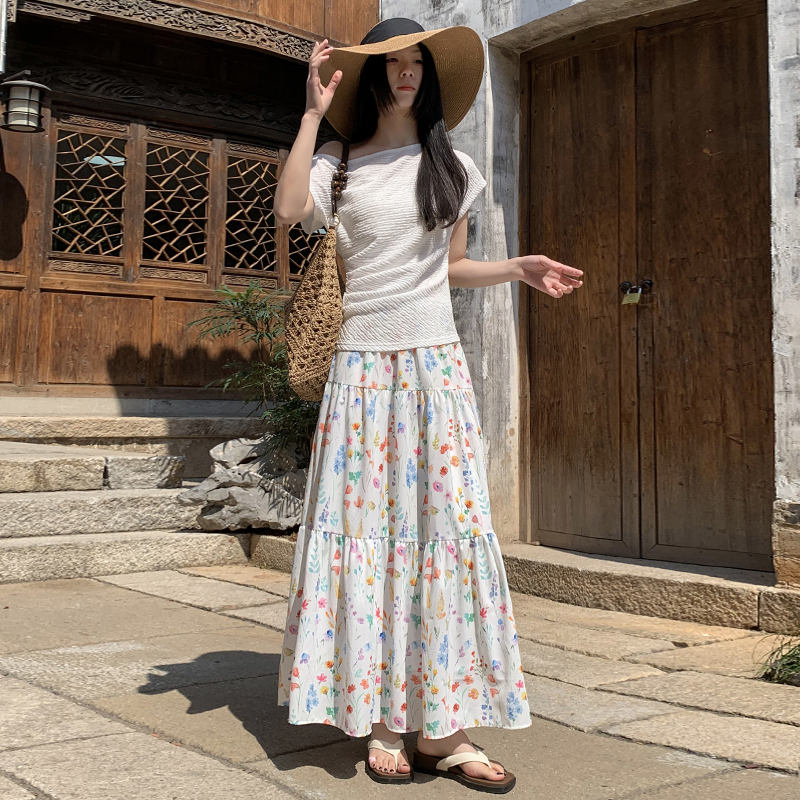 High waist skirt long long skirt for women