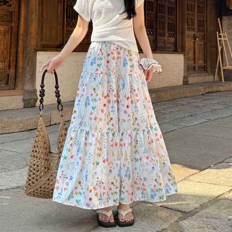 High waist skirt long long skirt for women