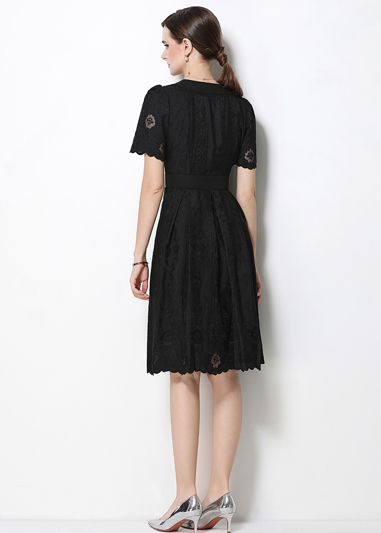 France style lace temperament summer V-neck dress for women