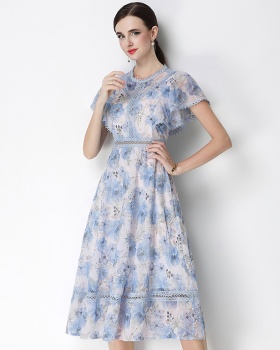 Pinched waist sweet temperament lady dress for women