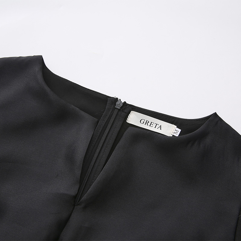 Spring retro formal dress long sleeve dress