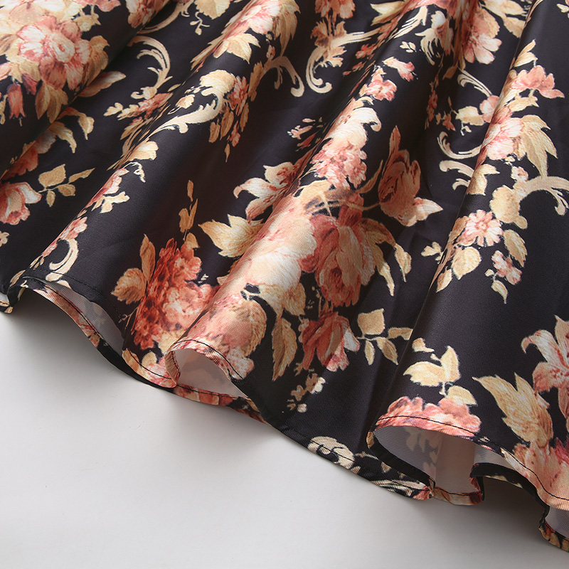 Spring retro formal dress long sleeve dress