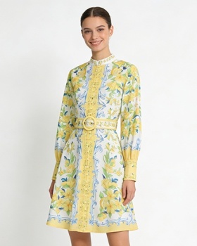 Vacation short spring and summer painted painting dress