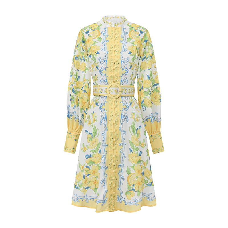 Vacation short spring and summer painted painting dress