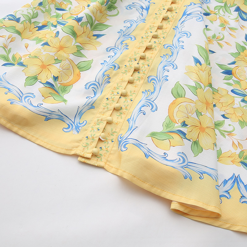 Vacation short spring and summer painted painting dress