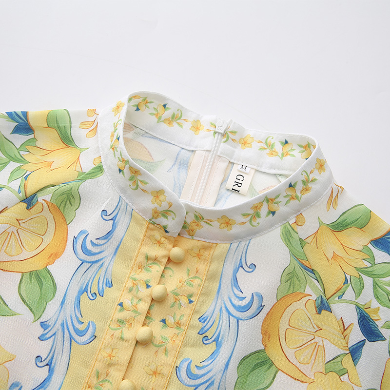 Vacation short spring and summer painted painting dress