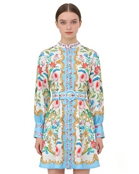 Short vacation spring and summer painting painted dress