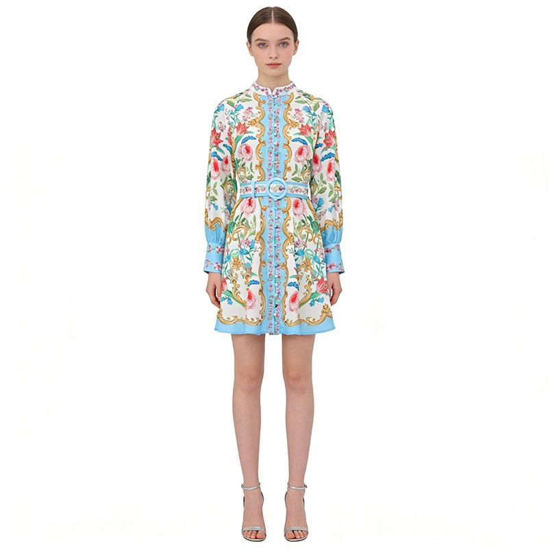 Short vacation spring and summer painting painted dress