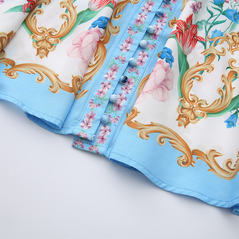 Short vacation spring and summer painting painted dress