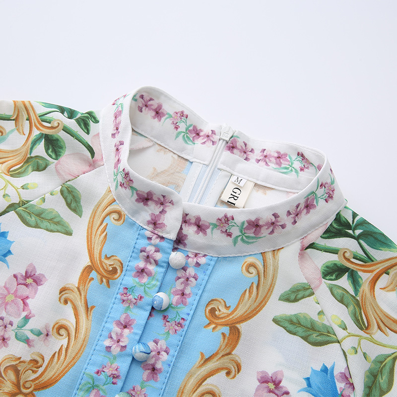 Short vacation spring and summer painting painted dress