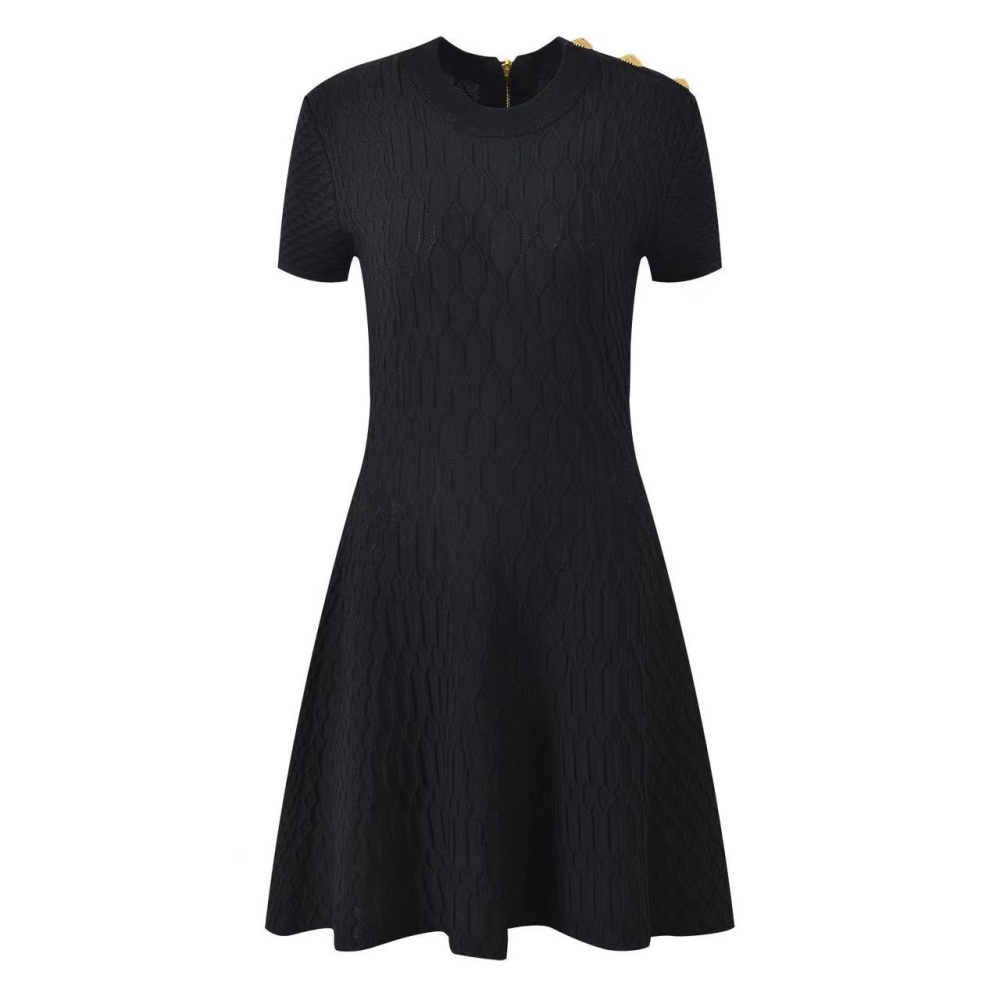 Temperament A-line T-back chanelstyle pinched waist dress