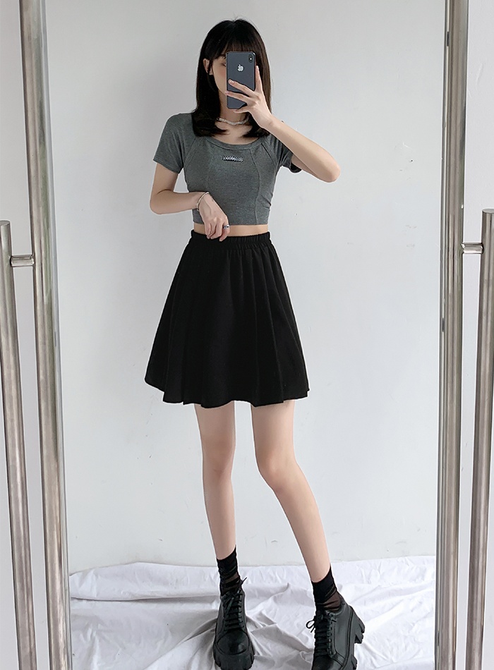 High waist thin culottes summer Casual business suit