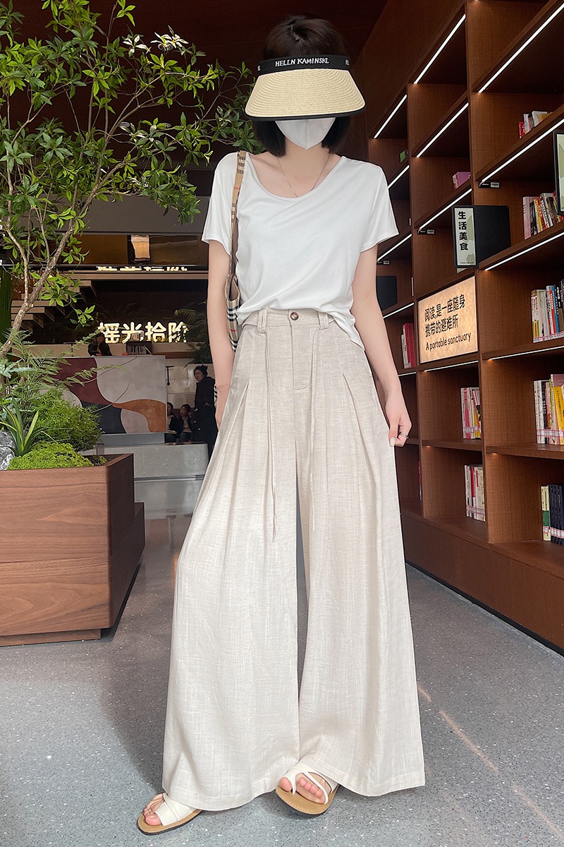 Hold abdomen spring and summer pants light casual pants