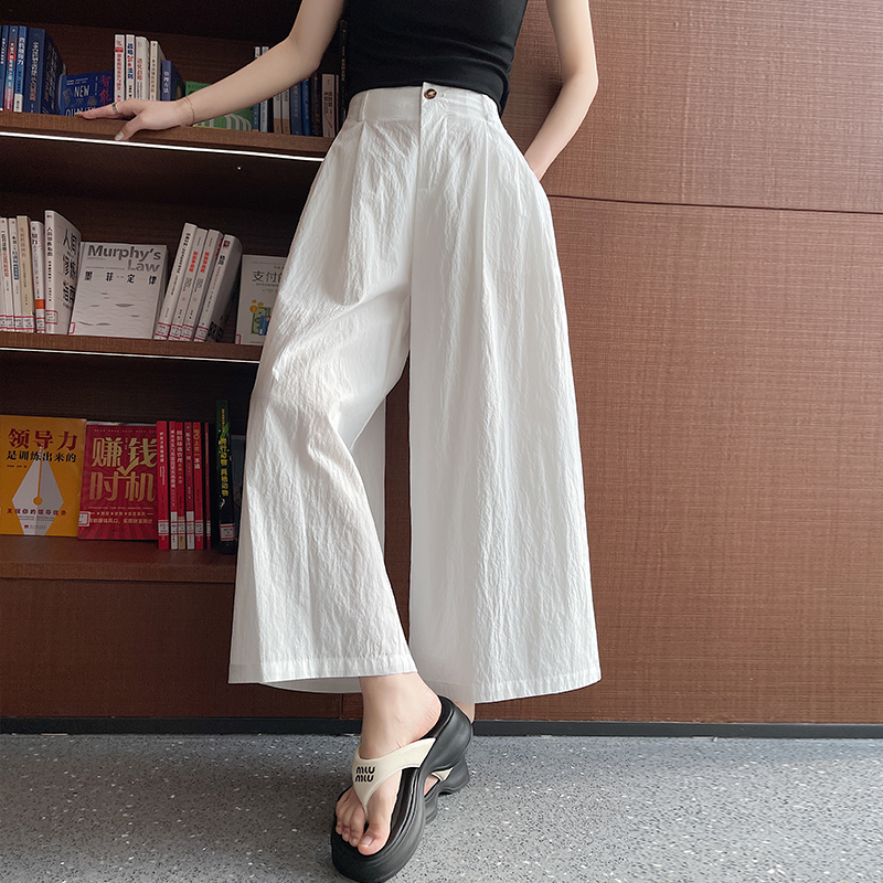 Seven tenths nine tenths wide leg pants for women