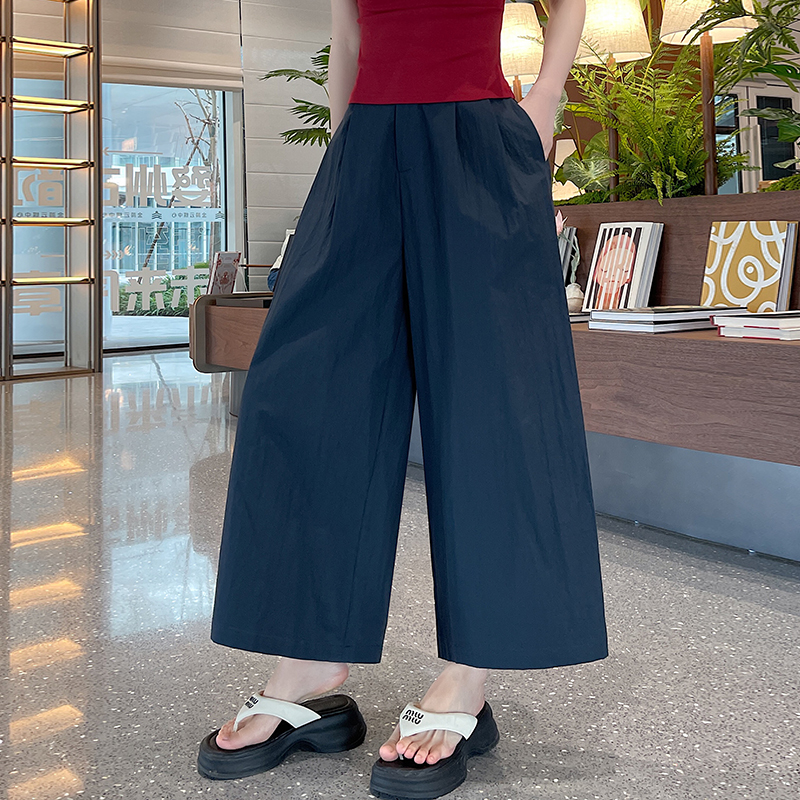 Seven tenths nine tenths wide leg pants for women