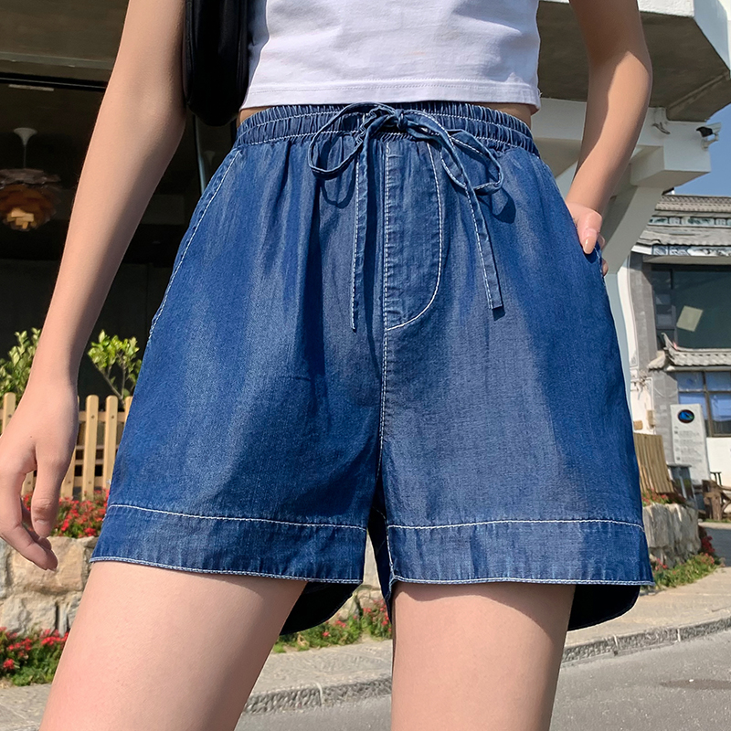 Ice silk large yard short jeans bud shorts for women