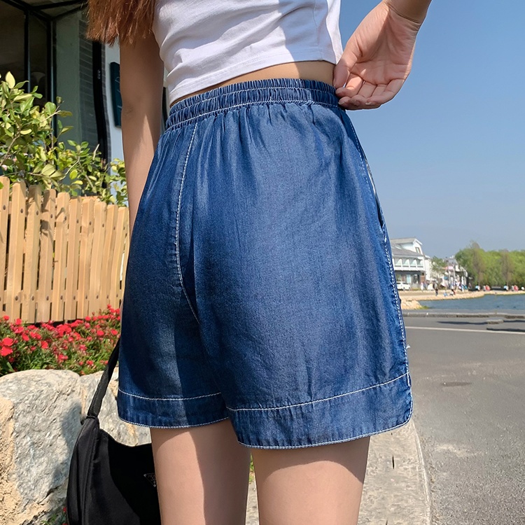 Ice silk large yard short jeans bud shorts for women