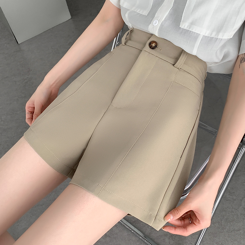 Summer gray business suit loose Casual shorts for women